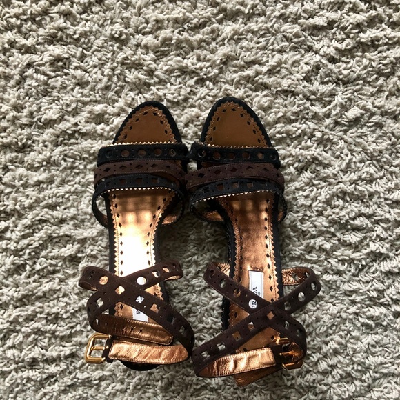 LIKE NEW. Prada Copper Wedges - Picture 4 of 8